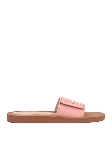 Pink Cotton twill Sandals