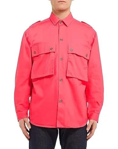 Pink Cotton twill Solid color shirt