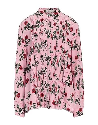 Pink Crêpe Floral shirts & blouses