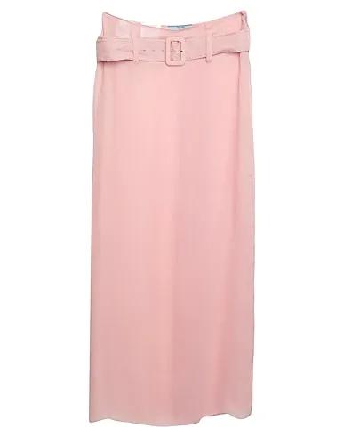 Pink Crêpe Maxi Skirts