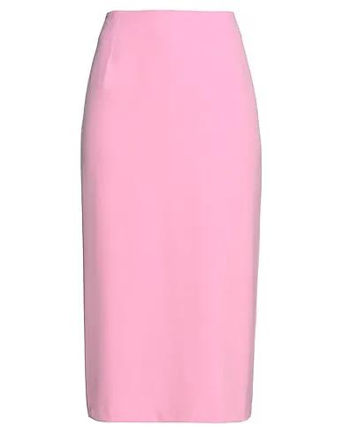 Pink Crêpe Midi skirt