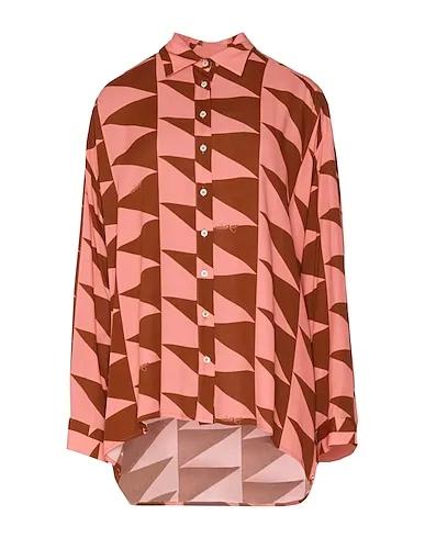 Pink Crêpe Patterned shirts & blouses