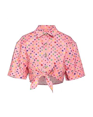 Pink Gabardine Patterned shirts & blouses