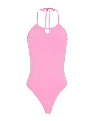 Pink Jersey Bodysuit VISCOSE JERSEY HALTER BODYSUIT
