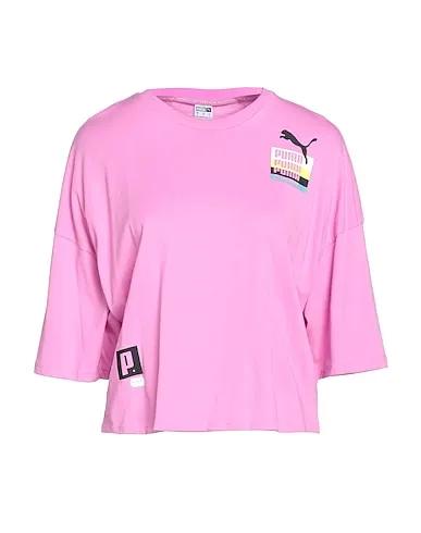 Pink Jersey T-shirt Brand Love Oversized Tee
