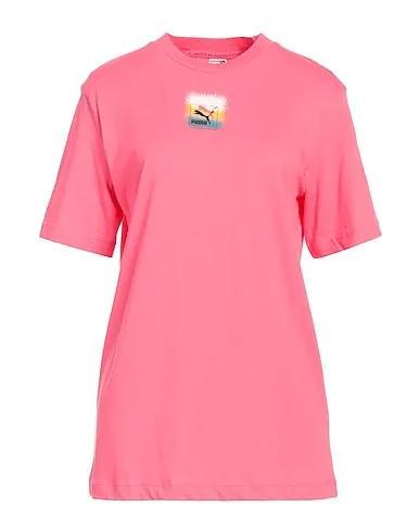 Pink Jersey T-shirt Brand Love Relaxed Tee
