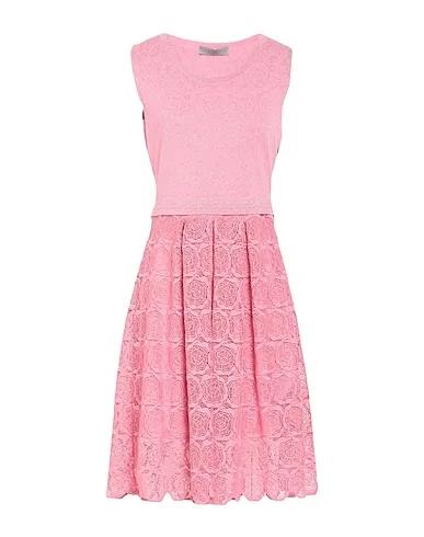 Pink Knitted Midi dress