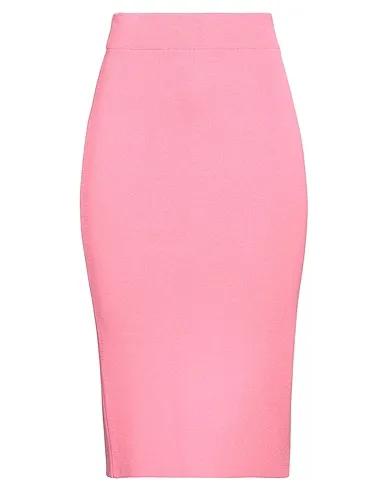 Pink Knitted Midi skirt