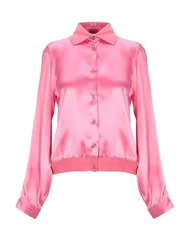 Pink Knitted Silk shirts & blouses