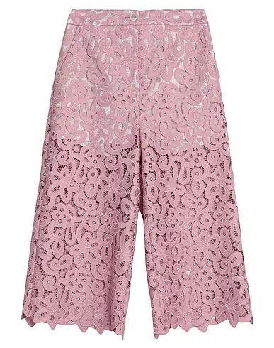 Pink Lace Cropped pants & culottes