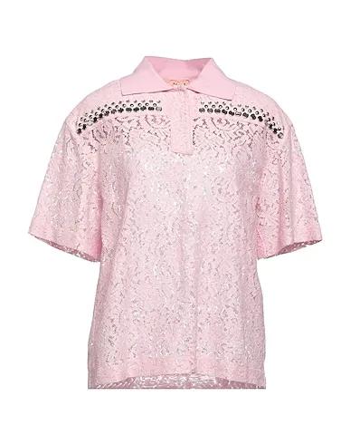 Pink Lace Lace shirts & blouses