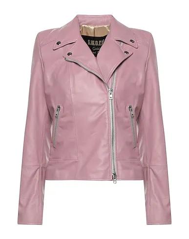 Pink Leather Biker jacket