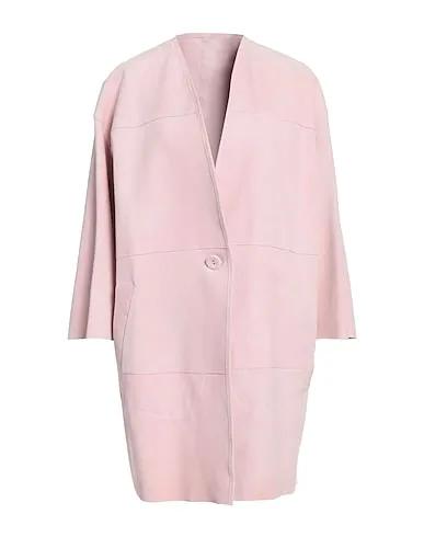 Pink Leather Full-length jacket