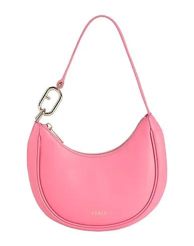 Pink Leather Handbag FURLA PRIMAVERA S SHOULDER BAG 
