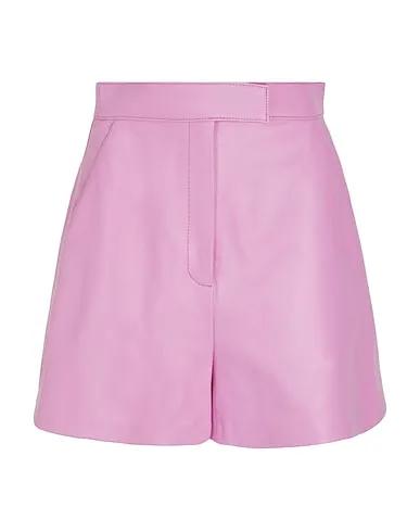Pink Leather Leather pant LEATHER HIGH-WAIST BERMUDA SHORTS
