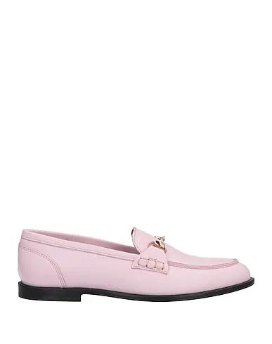 Pink Leather Loafers