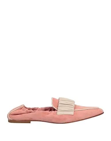 Pink Leather Loafers