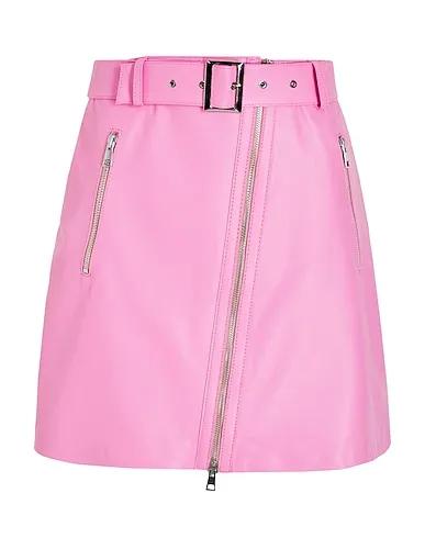 Pink Leather Mini skirt LEATHER BIKER MINI SKIRT

