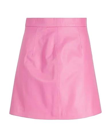 Pink Leather Mini skirt LEATHER ESSENTIAL MINI SKIRT
