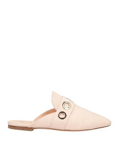 Pink Leather Mules and clogs