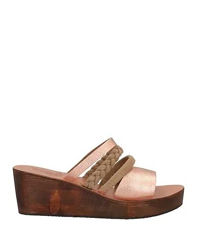 Pink Leather Mules and clogs