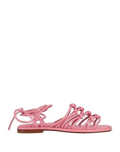 Pink Leather Sandals