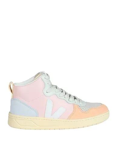 Pink Leather Sneakers V-15
