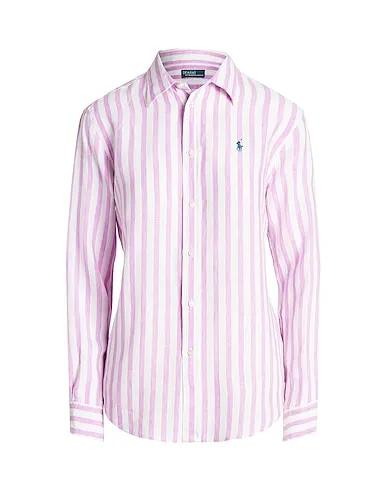 Pink Linen shirt RELAXED FIT STRIPED LINEN SHIRT
