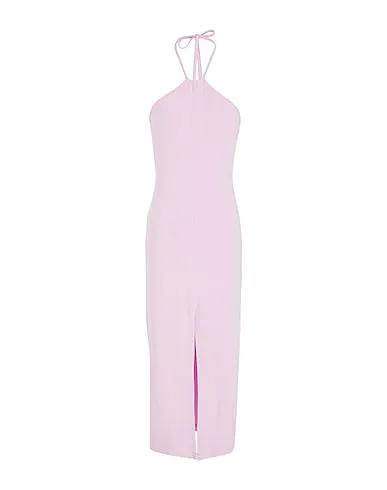 Pink Midi dress JERSEY HALTER MIDI DRESS W/ FRONT SLIT
