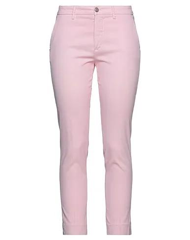 Pink Piqué Casual pants