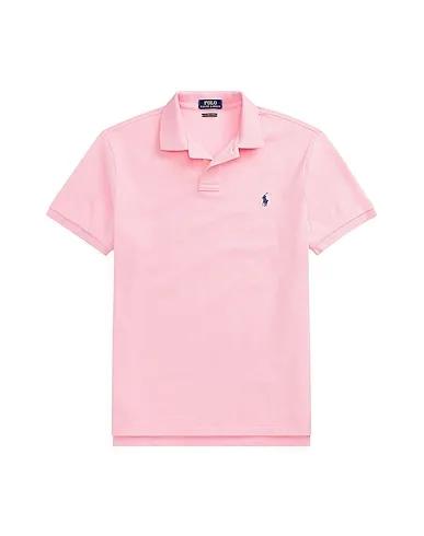 Pink Piqué Polo shirt CLASSIC FIT MESH POLO SHIRT