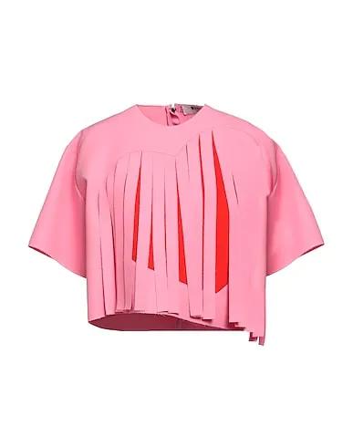 Pink Plain weave Blouse
