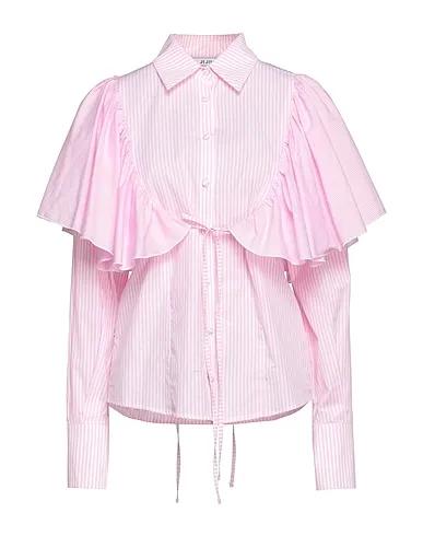 Pink Plain weave Checked shirt