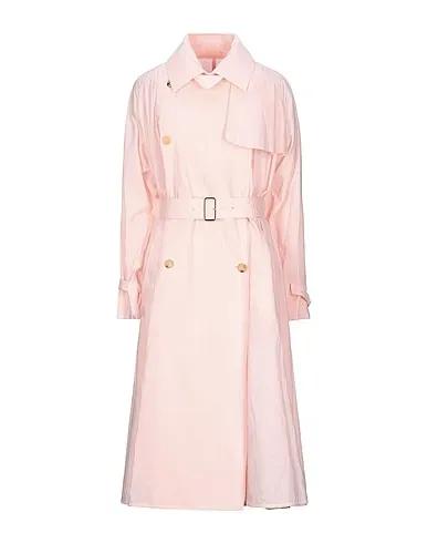 Pink Plain weave Double breasted pea coat