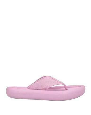 Pink Plain weave Flip flops