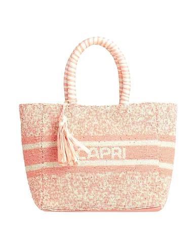 Pink Plain weave Handbag