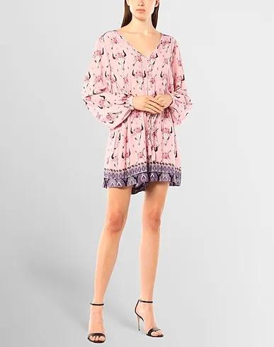 Pink Plain weave Jumpsuit/one piece