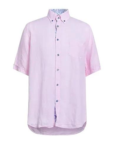 Pink Plain weave Linen shirt