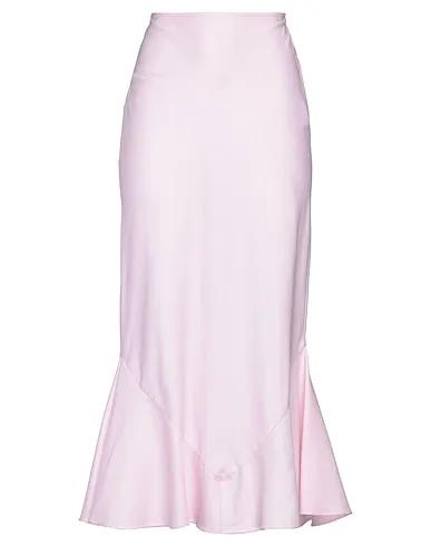Pink Plain weave Maxi Skirts