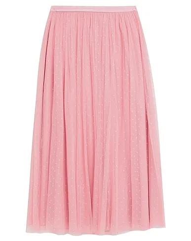 Pink Plain weave Midi skirt