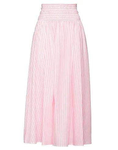 Pink Plain weave Midi skirt