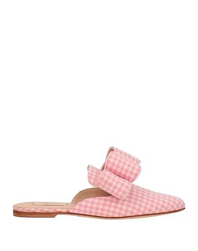Pink Plain weave Mules and clogs
