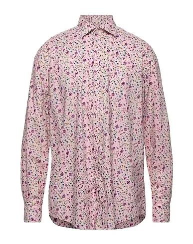 Pink Plain weave Patterned shirt