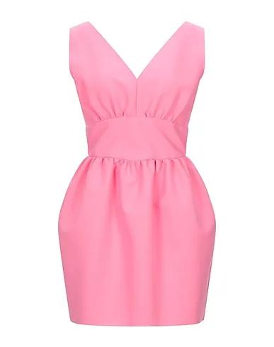 Pink Plain weave Short dress
