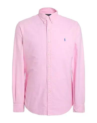 Pink Plain weave Solid color shirt SLIM FIT OXFORD SHIRT