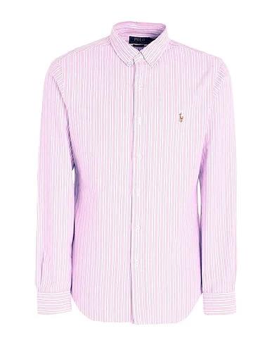 Pink Plain weave Striped shirt