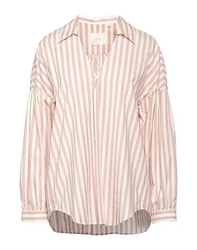 Pink Plain weave Striped shirt