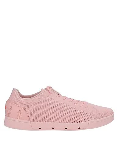 Pink Plain weave Sneakers