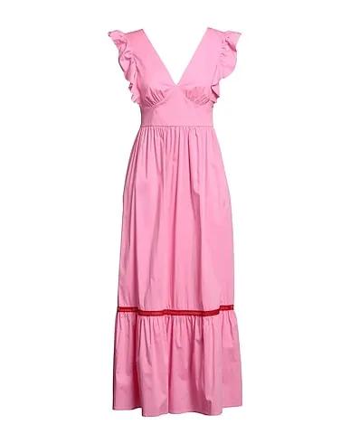 Pink Poplin Midi dress