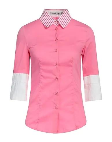 Pink Poplin Patterned shirts & blouses